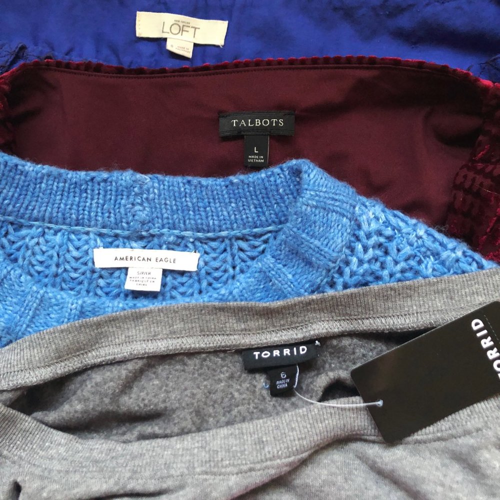Drop 1, Box 4: Torrid, American Eagle, Madewell, Talbots, Calvin Klein, LOFT